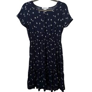 Passport Navy Blue Mini Dress with Daisy Floral